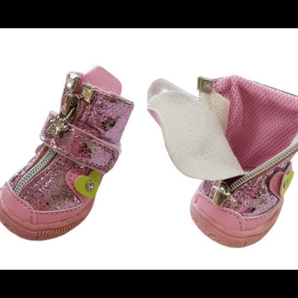 🍬Leather foil heart sneakers🍭 - Picture 2 of 3